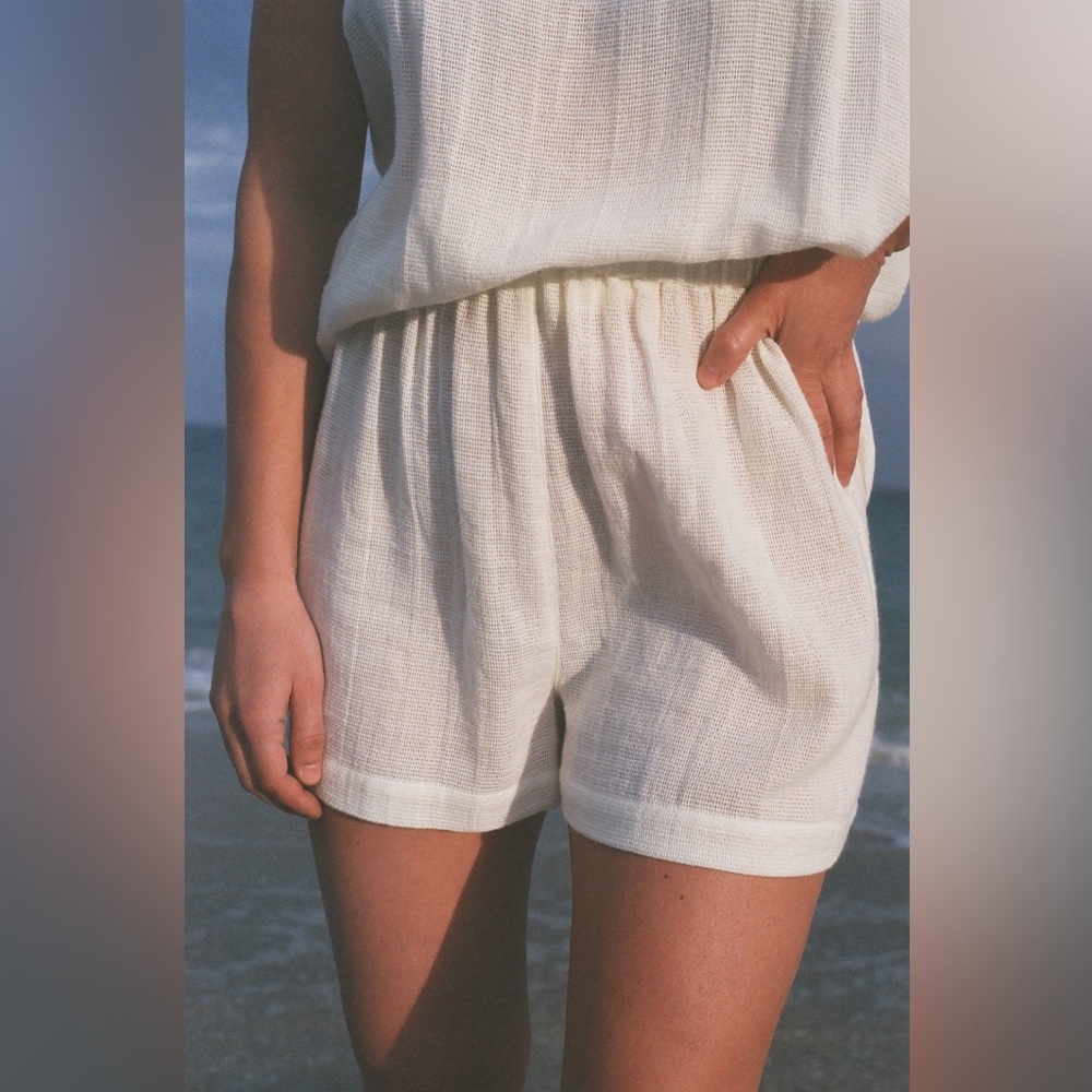 NA NIN CHLOE WAFFLED COTTON SHORTS NWT